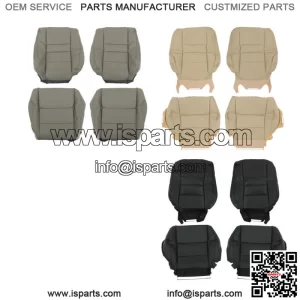 Fit For 2008-2012 Honda Accord Driver & Passenger Bottom Top Leather Seat Cover