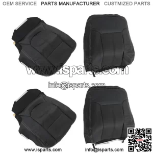 Front Left Right Seat Covers For 2011-2016 Ford F250 F350 F450 F550 Lariat Black