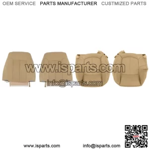 Driver Passenger Perforated Leather Seat Cover  For Ford F150 Lariat 2009-2014