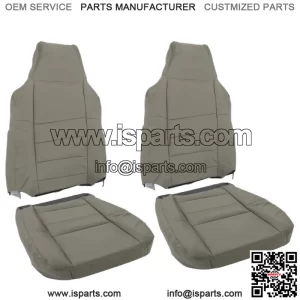 Front Seat Cover For Ford F250 F350 2002-07 Lariat Driver Passenger Leather Gray