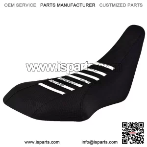 Suzuki LTZ 400 Z400 Seat cover 2003 -2008 BLACK / WHITE RIBS  Enjoy Mfg #207