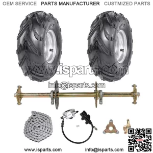 ATV Quad Go Kart Rear Live Axle Kit Wheels Hubs Brake Caliper Golf Cart Trike