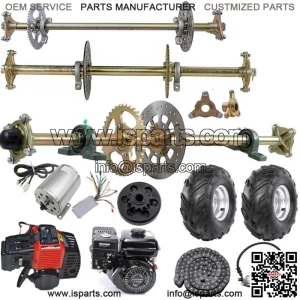 Rear Driveshaft Kit, Brakes, Wheels ATV Quad Go Kart Drift Trike Golf Fun Cart DIY