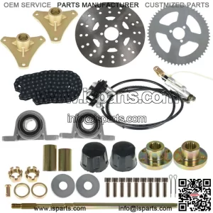 29" 32" 44" Go Kart Rear Live Axle Kit Sprocket Hub Brake Assembly chain Disc
