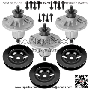 48-Inch Deck Spindle & Pulley Assembly for John Deere 44L777 Z245 EZtrak Residential Mower