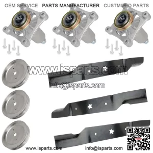 21549017 / 21546127 54-Inch Deck Spindle with Pulley & Blade for Ariens (Part #936096, 936097)