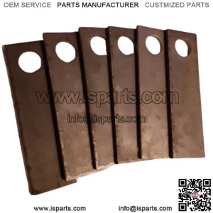 (6) 11645 Rotary Blades Flail Bluebird 3-17/32"  X  1" replaces 5201 Bluebird