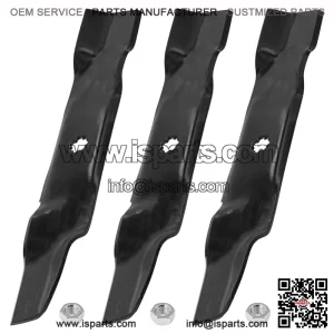 48" Deck Blade & Nut Kit for John Deere 145 155C LA130 LA140 X140 Z245 Mowers