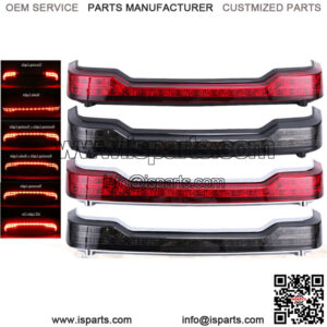 King Pack Trunk Pad W/ LED Brake Tail Light For Harley Tour Pak Touring 2014-Up