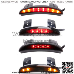 LED Fender Brake Turn Signal Tail Light For Harley Dyna Super Wide Glide Softail