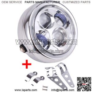 Motorcycle 6.5 Inch Led Headlight W/ Mount Bracket For Harley Cafe Racer Bobber