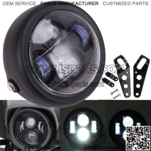 Motorcycle 6.5"LED Headlight Headlamp Hi/Lo for Harley Bobber Chopper Cafe Racer