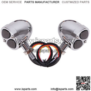 Motorcycle Chrome LED Bullet Turn Signal Lights Blinker Amber Red Indicator Lamp