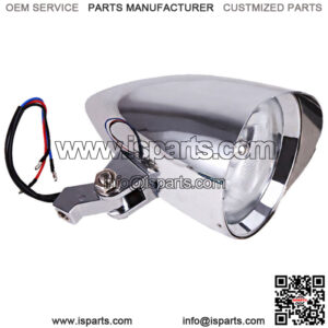 Motorcycle Chrome Visor Bullet Headlight Lamp For Harley Bobber Chopper Softail