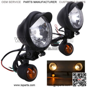 Motorcycle Driving Passing Spot Fog Turn Signal Light Bar W/ Bracket For Harley
