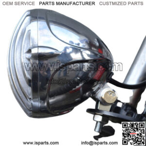 Motorcycle Finned Grill Headlight Lamp For Harley Chopper Bobber Sportster Dyna