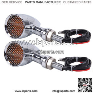 Motorcycle LED Bullet Amber Brake Blinker Turn Signal Tail Light For Harley Cafe