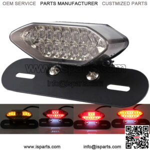 Motorcycle LED Turn Signals Brake Stop Light License Plate Integrated Tail Light