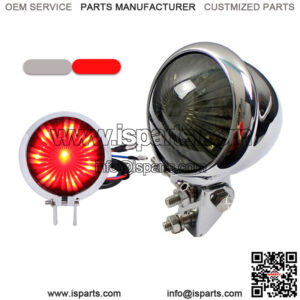 Motorcycle Tail Light LED Rear Brake Lamp for Cruiser Cafe Racer Bobber Chooper