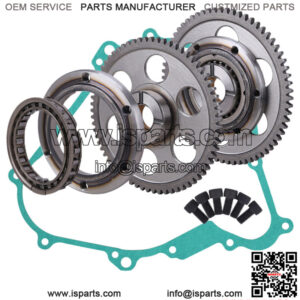 for Yamaha Grizzly Kodiak 400 450 Starter Clutch One Way Gear Idler Kit & Gasket