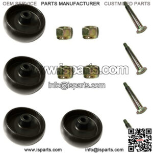 Four (4) Deck Wheels Fits John Deere EZ-Track Z225 Z235 Z245 w/ Bolts & Nuts