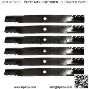 Set of (6) Toothed Mulching Blade Fits John Deere 1420 1435 1445 1545 1550