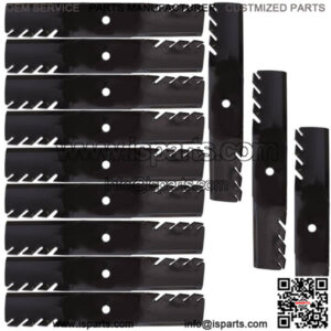 12 Toothed Mulching Blades 30227-50H 30227-50X for Dixie Chopper 50" Cut Mowers