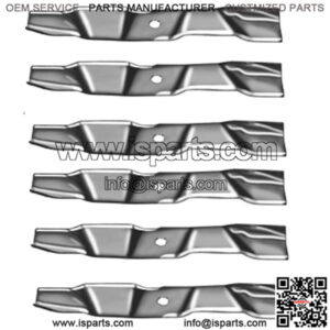 Six (6) 16 1/4" High Lift Mulching Mower Blades Fits Exmark Lazer Z CT Lazer Z