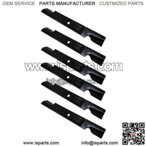 Set of Six Notched Mower Blades Fits Exmark Quest w/ 54" Deck Fits XHT B1TR3201