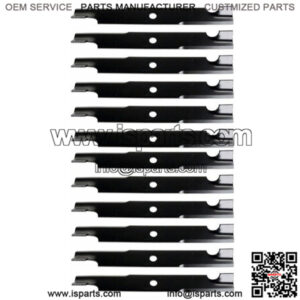 (12) 103-2508 Replacement Notched Mower Blades Fits Exmark Lazer Z Turf Tracer