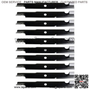 (10) 103-2508 Replacement Notched Mower Blades Fits Exmark Lazer Z Turf Tracer