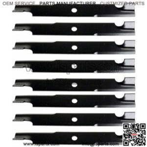 (8) 103-2508 Replacement Notched Mower Blades Fits Exmark Lazer Z Turf Tracer