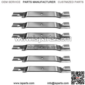 (6) 21" x 1/2" Notched Lift Blades 320243 Fits Grasshopper Duramax 3461 9861