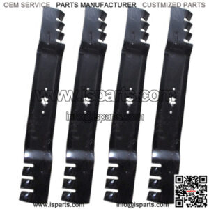 (4) Replacement 21-3/16" X 6 Point Star Mulching Blades- Toothed Fits MTD Mowers
