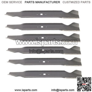 Set of (6) 21-3/16" X 6 Point Star Mower Blades Fits Multiple Mower Models
