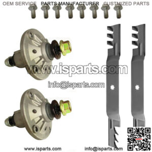 42" Mower Deck Kit Spindles w/ Nut GY20454 Blades AM137328 Bolts GX20234 Fits JD