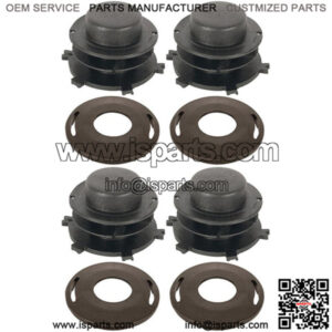 (4) Spool & Cap Combos Fits Stihl Head Cover 25-2 FS 90 100 110 120 130 55 80