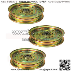 (3) Flat Idler Pulley Fits Ferris fits Snapper Pro 5021976 5600184 5102831
