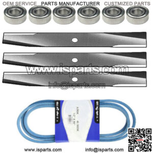 Deck Kit Bearings Blades Belt - Fits John Deere 46" 48" Mower 140 300 314 316 31