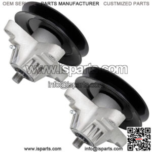 2 SPINDLE ASSEMBLIES w/PULLEY FIT MTD TROY BILT LTX1842 BRONCO SUPER BRONCO