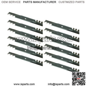 (12) Aftermarket Toothed Mower Blades Fits Bobcat Requires 2 for 36"; 3 for 54"