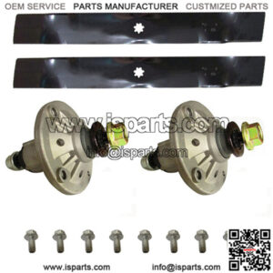 Spindles-Blades-Bolts Kit Fits John Deere LA120 LA125 LA135 42" Cut Mowers