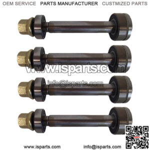 (4) Aftermarket Replacement Spindle Shafts Includes Bearings and Nut 532137646