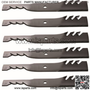 6-Pack Toothed Mulching Blades Replaces Dixie Chopper 30227-50(V) for 50" deck