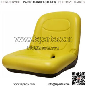 Yellow Low Back Blow Molded Seat fits Lawn Mowers Compact Tractors Loaders