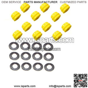 One New Set of 12: Wheel Bearing Caps w/Washer Fits John Deere