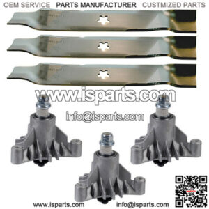 152443 143651 Blades Spindles Mandrel Kit Fits Husqvarna fit Poulan fit Craftsma