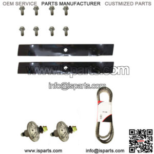 Deck Rebuild Kit Spindles Blades Belt Fits John Deere 42" LA115 100 Series