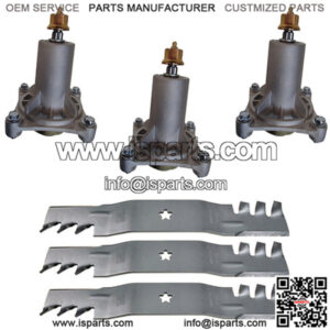 532192870 One Replacement 54" Deck Kit Includes (3) Blades & (3) Spindles