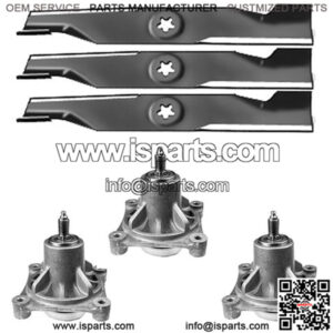 48" Deck Blades 180054 173920 and (3) 174356 Mandrels For Craftsman